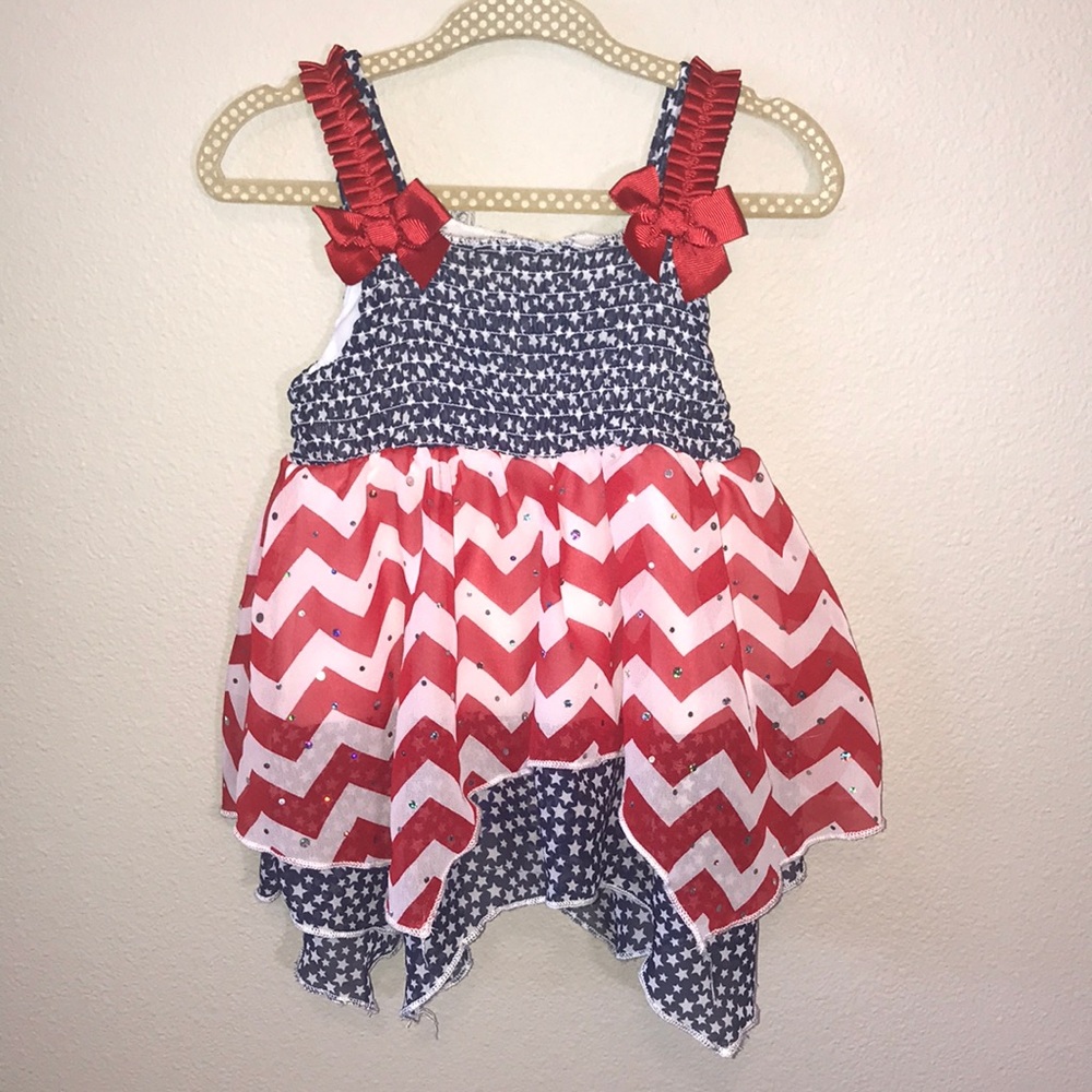 5/$25 Patriotic American Flag Sun Dress